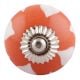 Orange Heart Floral Ceramic Knobs